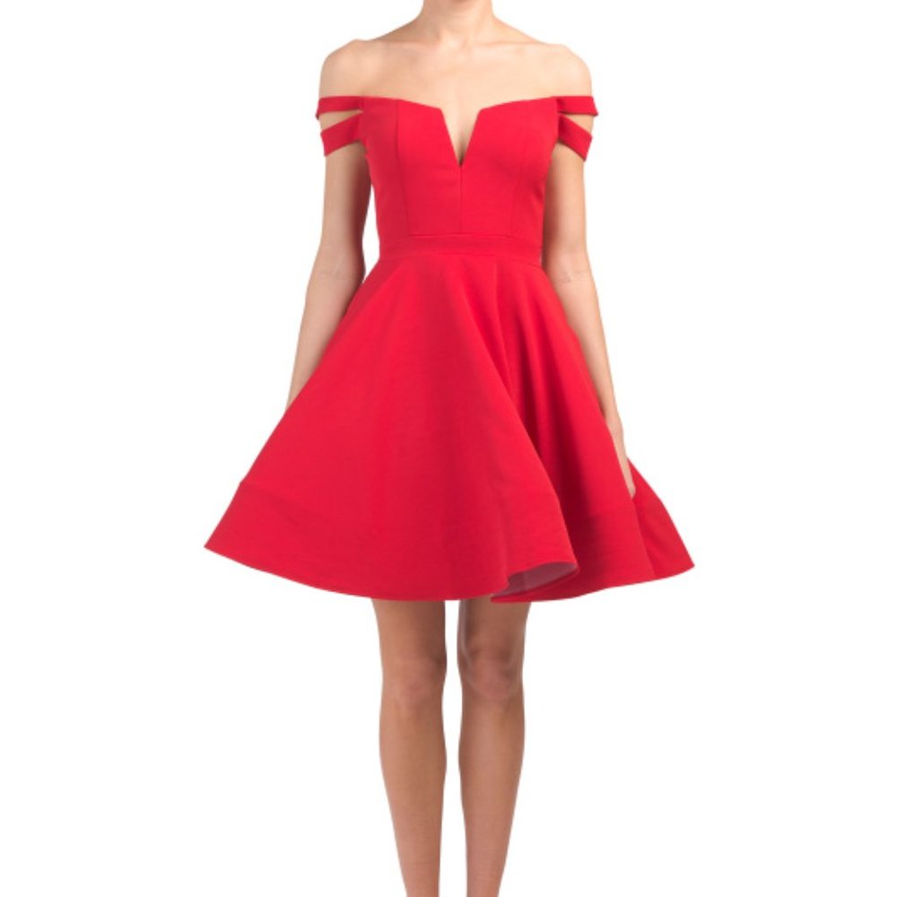 Xscape Off The Shoulder Party Cocktail Dress, O, Worn Once Like New